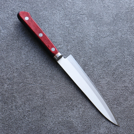 Seisuke Blue Super Migaki Finished Petty-Utility 145mm Red and Black Pakka wood Handle - Japanny - Best Japanese Knife
