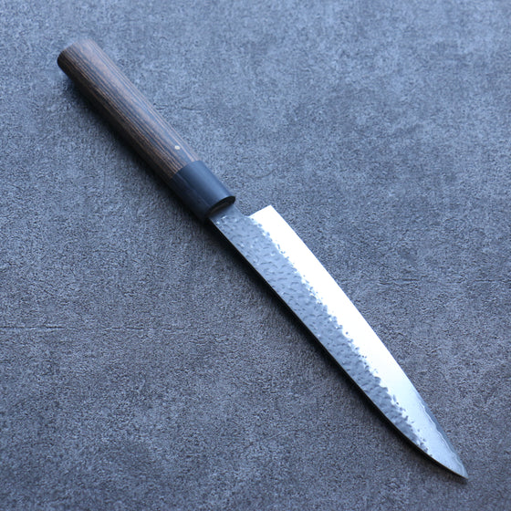 Shizu Gen VG10 Hammered Black Finished Gyuto 180mm Brown Pakka wood Handle - Japanny - Best Japanese Knife