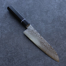  Seisuke AUS10 Mirror Crossed Santoku  180mm Black Pakka wood Handle - Japanny - Best Japanese Knife