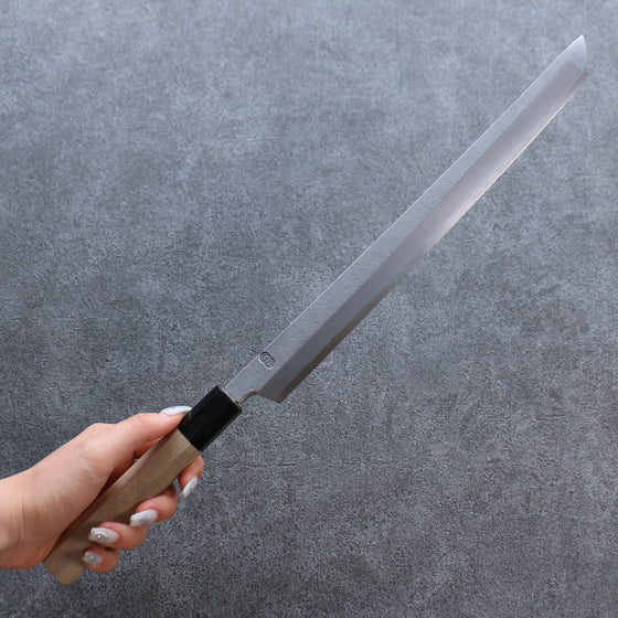Kikuzuki White Steel No.2 Nashiji Sakimaru Takohiki 300mm Magnolia Handle - Japanny - Best Japanese Knife