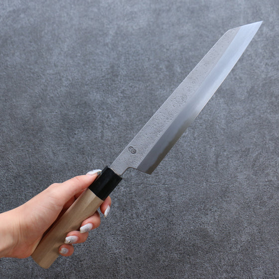 Kikuzuki White Steel No.2 Nashiji Kiritsuke Gyuto 240mm Magnolia Handle - Japanny - Best Japanese Knife