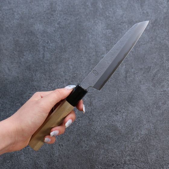 Kikuzuki White Steel No.2 Nashiji Kiritsuke Petty-Utility 135mm Magnolia Handle - Japanny - Best Japanese Knife