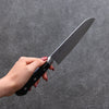 Seisuke VG5 Hammered Kasumitogi Santoku 160mm Black Pakka wood Handle - Japanny - Best Japanese Knife