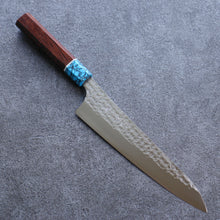  Yu Kurosaki Senko Ei R2/SG2 Hammered Gyuto 210mm Wenge(ferrule: Turquoise with Ring) Handle - Japanny - Best Japanese Knife