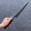 Yu Kurosaki Senko Ei R2/SG2 Hammered Gyuto  210mm Wenge(ferrule: Turquoise with Ring) Handle - Japanny - Best Japanese Knife
