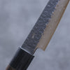 Shizu Gen VG10 Hammered Black Finished Petty-Utility 130mm Brown Pakka wood Handle - Japanny - Best Japanese Knife
