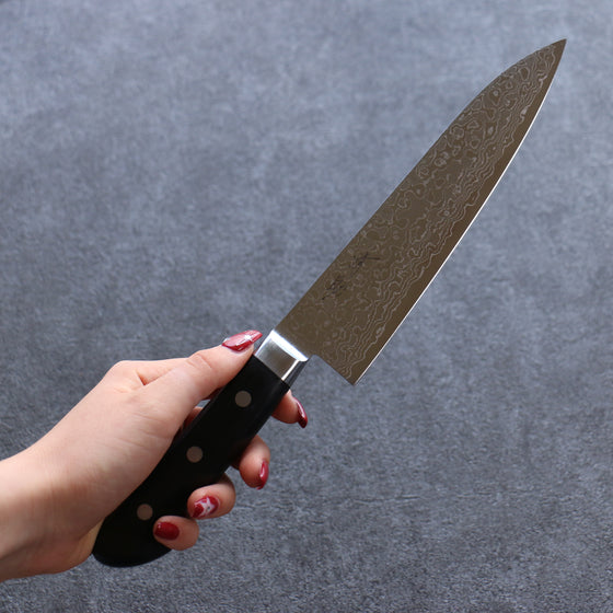 Seisuke AUS10 45 Layer Damascus Gyuto  180mm Black Pakka wood Handle - Japanny - Best Japanese Knife