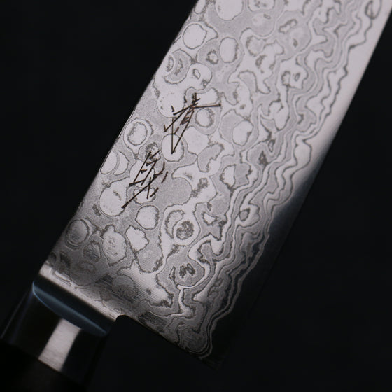Seisuke AUS10 45 Layer Damascus Santoku 165mm Black Pakka wood Handle - Japanny - Best Japanese Knife