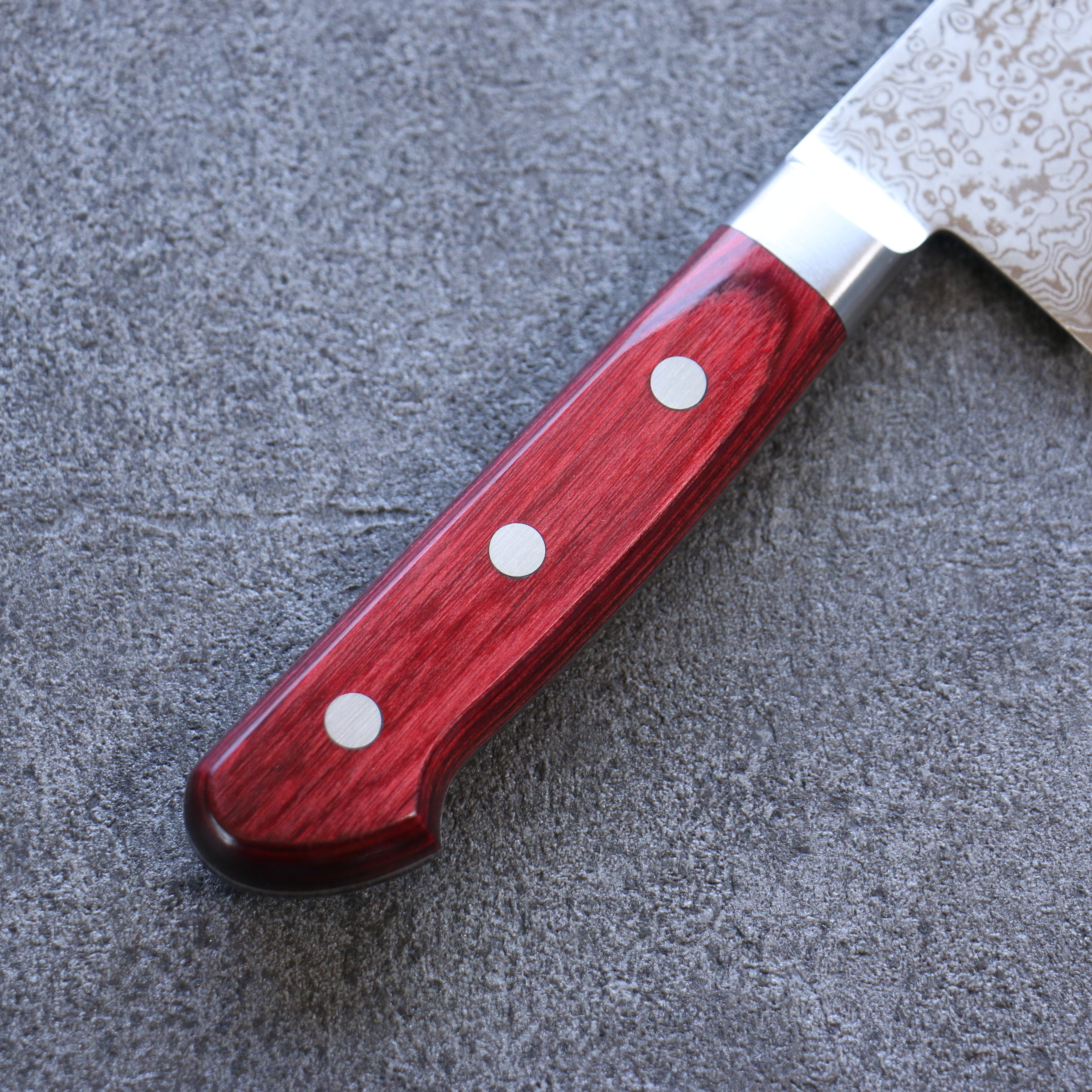Seisuke VG10 33 Layer Mirrored Finish Damascus Kiritsuke Gyuto Japanese Knife 210mm Red Pakka wood Handle - Japanny - Best Japanese Knife
