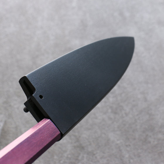 Black Magnolia Sheath for 180mm Deba with Plywood pin Kaneko - Japanny - Best Japanese Knife