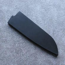  Black Magnolia Sheath for 165mm Santoku with Plywood pin Kaneko - Japanny - Best Japanese Knife