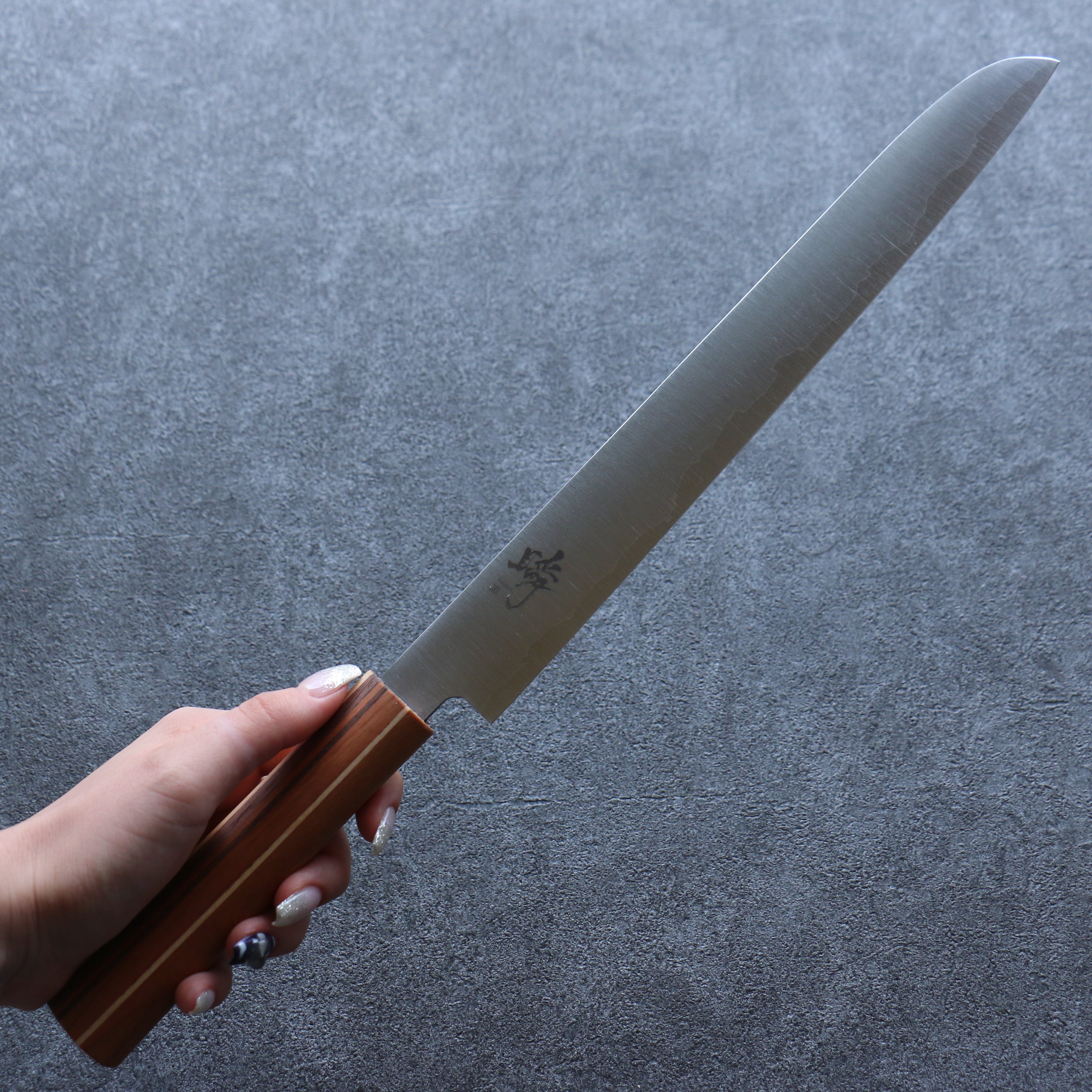 Shigeki Tanaka Majiro Silver Steel No.3 Bread Slicer Japanese Knife 270mm Maple, Cherry, Walnut Handle - Japanny - Best Japanese Knife