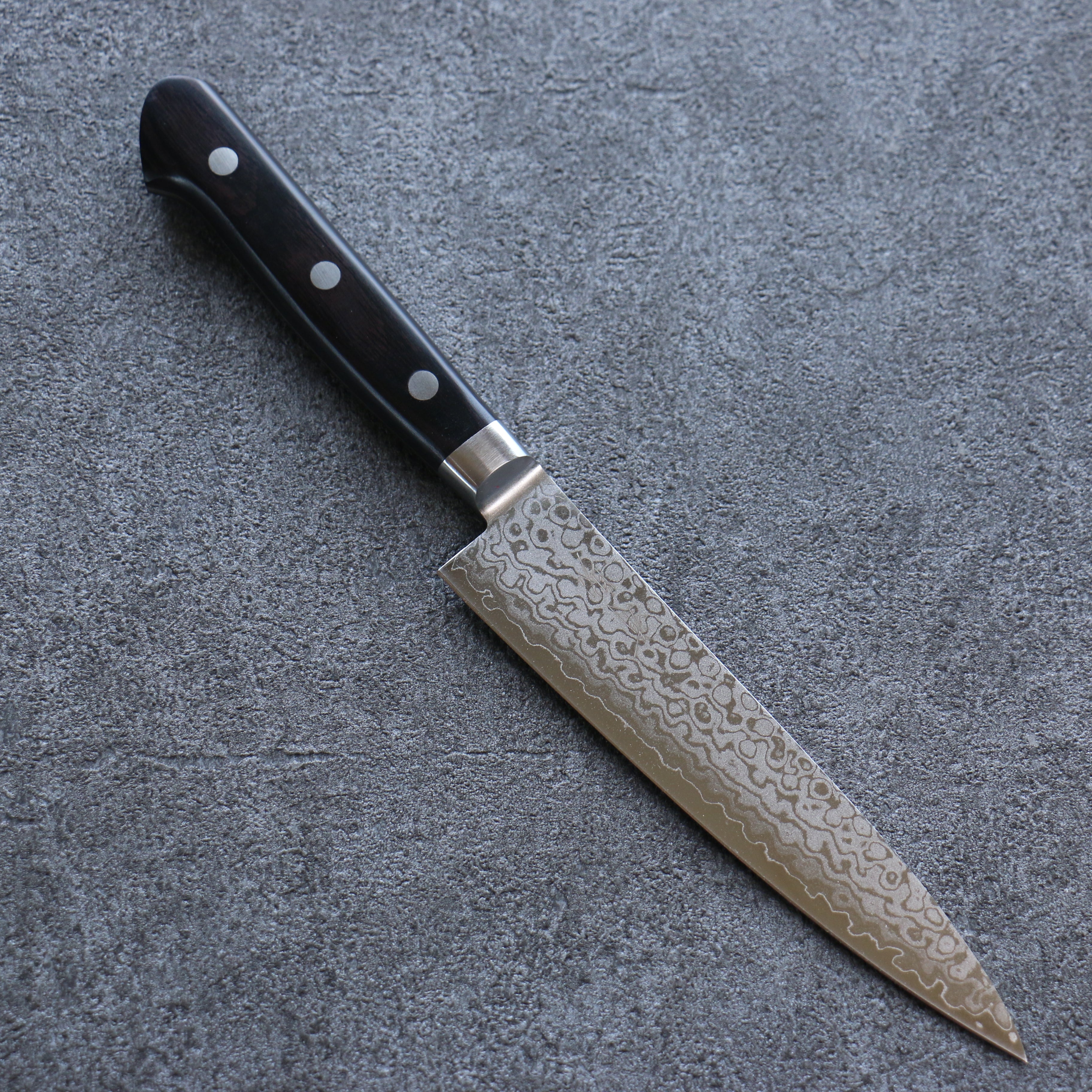Seisuke VG10 8 Layer Damascus Migaki Finished Petty-Utility Japanese Knife 150mm Black Pakka wood Handle - Japanny - Best Japanese Knife