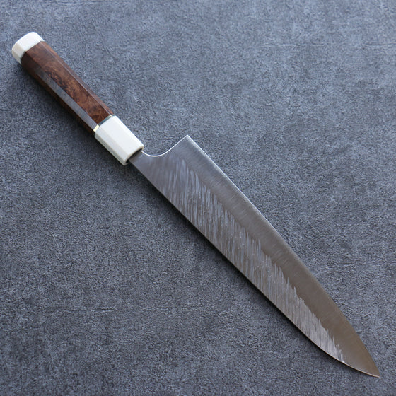 Yu Kurosaki Fujin SPG2 Hammered Gyuto  240mm Stabilized wood (Birch Burl) Handle - Japanny - Best Japanese Knife