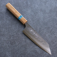  Yu Kurosaki Fujin SPG2 Hammered Bunka 165mm Olive tree(ferrule: Turquoise) Handle - Japanny - Best Japanese Knife
