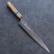  Yu Kurosaki Fujin SPG2 Hammered Sujihiki 240mm Olive tree(ferrule: Turquoise) Handle - Japanny - Best Japanese Knife
