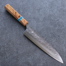  Yu Kurosaki Fujin SPG2 Hammered Gyuto 210mm Olive tree(ferrule: Turquoise) Handle - Japanny - Best Japanese Knife