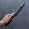 Seisuke VG10 Damascus Santoku 165mm Black Pakka wood Handle - Japanny - Best Japanese Knife