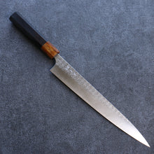  Yoshimi Kato Minamo R2/SG2 Hammered Sujihiki 270mm Ebony Wood Handle - Japanny - Best Japanese Knife