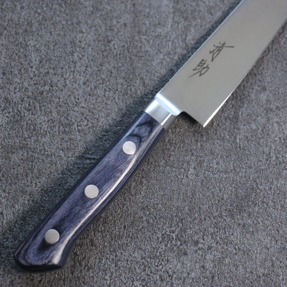 Seisuke Seiten Molybdenum Petty-Utility 150mm Navy blue Pakka wood Handle with Sheath - Japanny - Best Japanese Knife