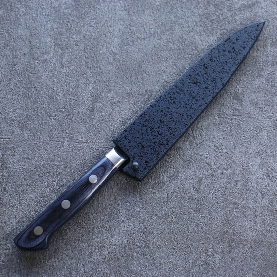 Seisuke Seiun VG10 33 Layer Damascus Petty-Utility 135mm Navy blue Pakka wood Handle with Sheath - Japanny - Best Japanese Knife