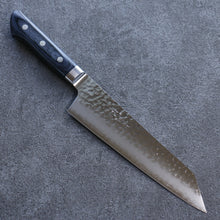  Seisuke Aotsuchi AUS10 Hammered Kiritsuke Santoku 195mm Navy blue Pakka wood Handle - Japanny - Best Japanese Knife