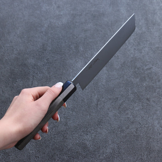 Seisuke VG10 Damascus Nakiri 180mm Gray Pakka wood Handle - Japanny - Best Japanese Knife