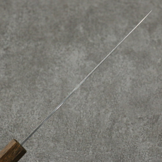 Seisuke Nami AUS10 Mirrored Finish Damascus Petty-Utility 150mm Oak Handle - Japanny - Best Japanese Knife