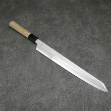  Kikuzuki Silver Steel No.3 Kasumitogi Kiritsuke Yanagiba 300mm Magnolia Handle - Japanny - Best Japanese Knife