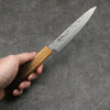 Seisuke SLD Washiji Petty-Utility 135mm Burnt Oak Handle - Japanny - Best Japanese Knife