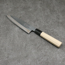  Minamoto Akitada White Steel No.2 Kasumitogi Santoku 180mm Magnolia Handle - Japanny - Best Japanese Knife