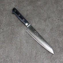  Seisuke Aotsuchi AUS10 Hammered Kiritsuke Petty-Utility 145mm Navy blue Pakka wood Handle - Japanny - Best Japanese Knife
