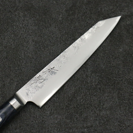 Seisuke Blue Steel No.2 Nashiji Kiritsuke Petty-Utility 145mm Navy blue Pakka wood Handle - Japanny - Best Japanese Knife