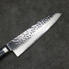 Seisuke Seiun VG10 33 Layer Damascus Santoku 180mm Navy blue Pakka wood Handle - Japanny - Best Japanese Knife