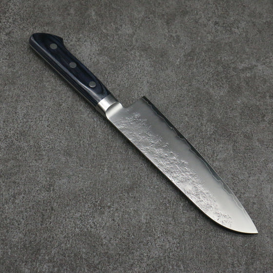 Seisuke Aonashi AUS10 3 Layer Nashiji Santoku 170mm Navy blue Pakka wood Handle - Japanny - Best Japanese Knife