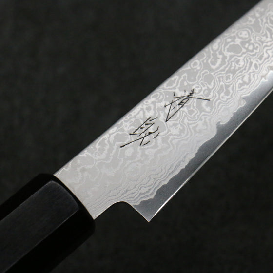 Seisuke VG10 Damascus Petty-Utility 105mm Gray Pakka wood Handle - Japanny - Best Japanese Knife