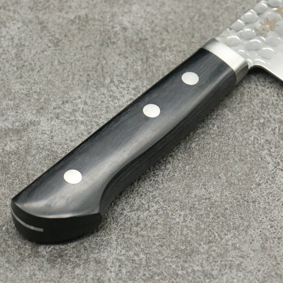 Kanetsune VG1 Hammered Nakiri 165mm Black Pakka wood Handle - Japanny - Best Japanese Knife