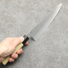 Kikuzuki White Steel No.2 Nashiji Gyuto 240mm Magnolia Handle - Japanny - Best Japanese Knife
