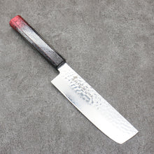  Sakai Takayuki Rinnou VG10 33 Layer Damascus Nakiri 160mm Red Lacquered Handle - Japanny - Best Japanese Knife