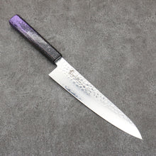  Sakai Takayuki Rinnou VG10 33 Layer Damascus Gyuto Japanese Knife 210mm Purple Lacquered  Handle - Japanny - Best Japanese Knife