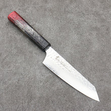  Sakai Takayuki Rinnou VG10 33 Layer Damascus Kengata Santoku 160mm Red Lacquered Handle - Japanny - Best Japanese Knife