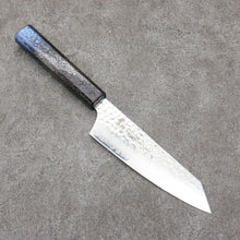  Sakai Takayuki Rinnou VG10 33 Layer Damascus Kengata Santoku Japanese Knife 160mm Blue Lacquered Handle - Japanny - Best Japanese Knife