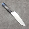 Sakai Takayuki Rinnou VG10 33 Layer Damascus Santoku 170mm Blue Lacquered Handle - Japanny - Best Japanese Knife