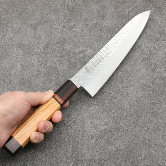 Sakai Takayuki VG10 33 Layer Damascus Gyuto 210mm Mountain cherry (12 sided) Handle - Japanny - Best Japanese Knife