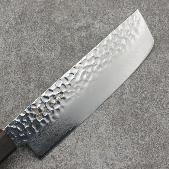 Sakai Takayuki VG10 33 Layer Damascus Nakiri 170mm Mountain cherry (12 sided) Handle - Japanny - Best Japanese Knife
