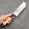 Sakai Takayuki VG10 33 Layer Damascus Nakiri 170mm Mountain cherry (12 sided) Handle - Japanny - Best Japanese Knife