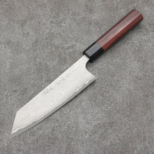  Nao Yamamoto VG10 Black Damascus Bunka 165mm Shitan Handle - Japanny - Best Japanese Knife