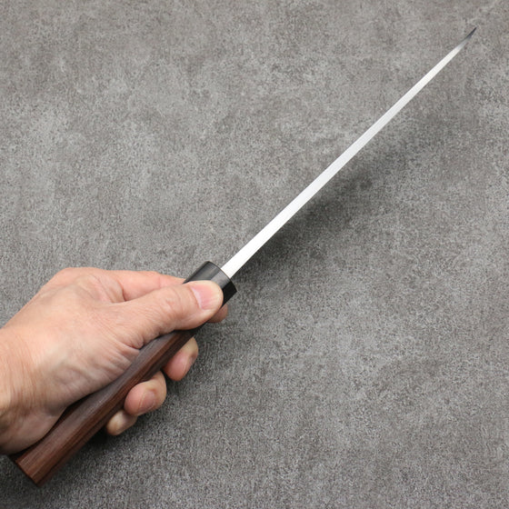 Hideo Kitaoka White Steel No.2 Damascus Mioroshi Deba 210mm Shitan Handle - Japanny - Best Japanese Knife