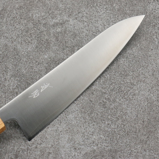 Seisuke Silver Steel No.3 Migaki Polish Finish Gyuto 180mm White Oak Handle - Japanny - Best Japanese Knife