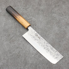  Seisuke SLD Nashiji Nakiri Japanese Knife 165mm Burnt Oak Handle - Japanny - Best Japanese Knife